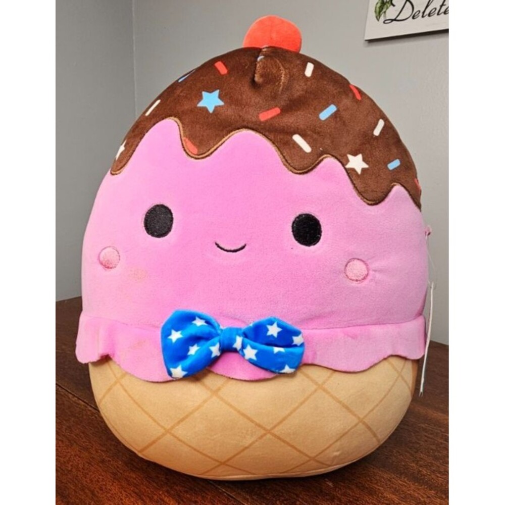 Squishmallows Sanjay 12" Pink Ice Cream Sundae Plush NWT New With Tags